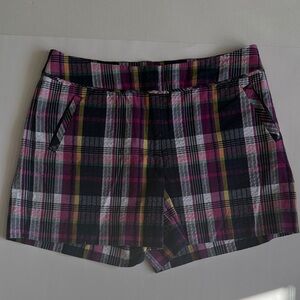 Anne Klein Pink and Black Plaid Women's Shorts